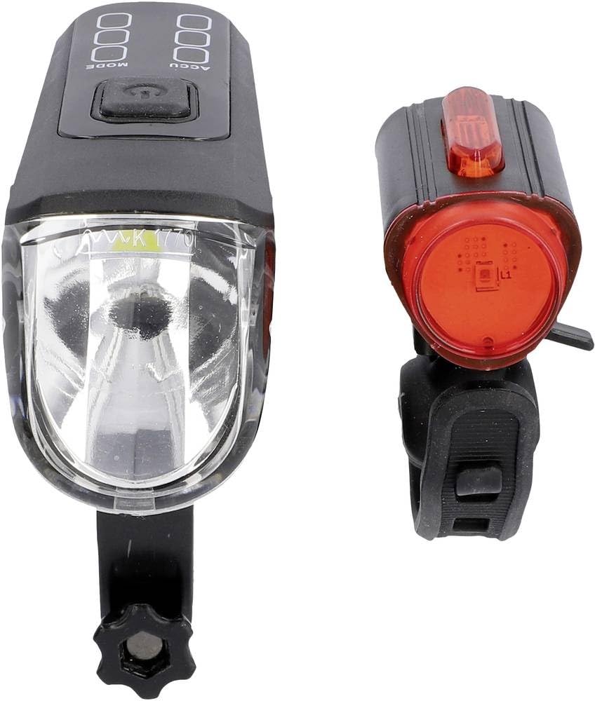 FISCHER USB Beleuchtungs-Set | Bodenleuchte für mehr Sichtbarkeit und Schutz | Frontlicht 60 Lux