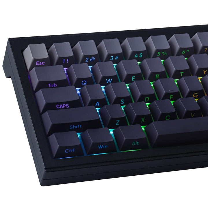 PBT Keycaps 135 Tasten Custom Grey Gradient Keycaps Letter Side Engraved Transparent Tastenkappe ANS