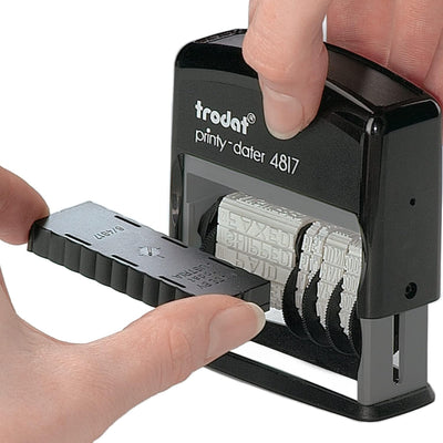 Trodat Datumstempel Stempel 4817A schwarz Datum + 12 Formeln, Datum + 12 Formeln
