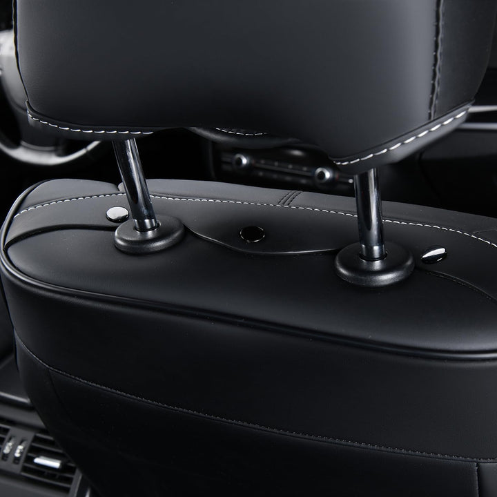 FLORICH Florcih Autositzbezüge, Premium Leder-Vorder und Rücksitzbezüge, 5 Stück, universelles Auto-