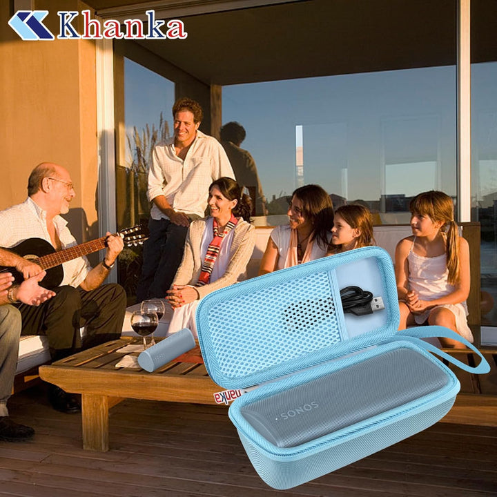 Khanka Hartschalen-Reiseetui Ersatz für Sonos Roam Bluetooth-Lautsprecher Blau, Blau