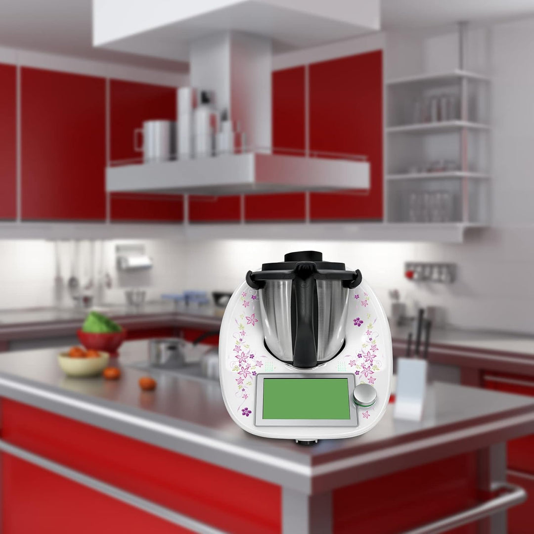 Deko Schutz Aufkleber kompatibel mit Küchenmaschine Thermomix TM6 Design Sticker Klebefolie Zubehör