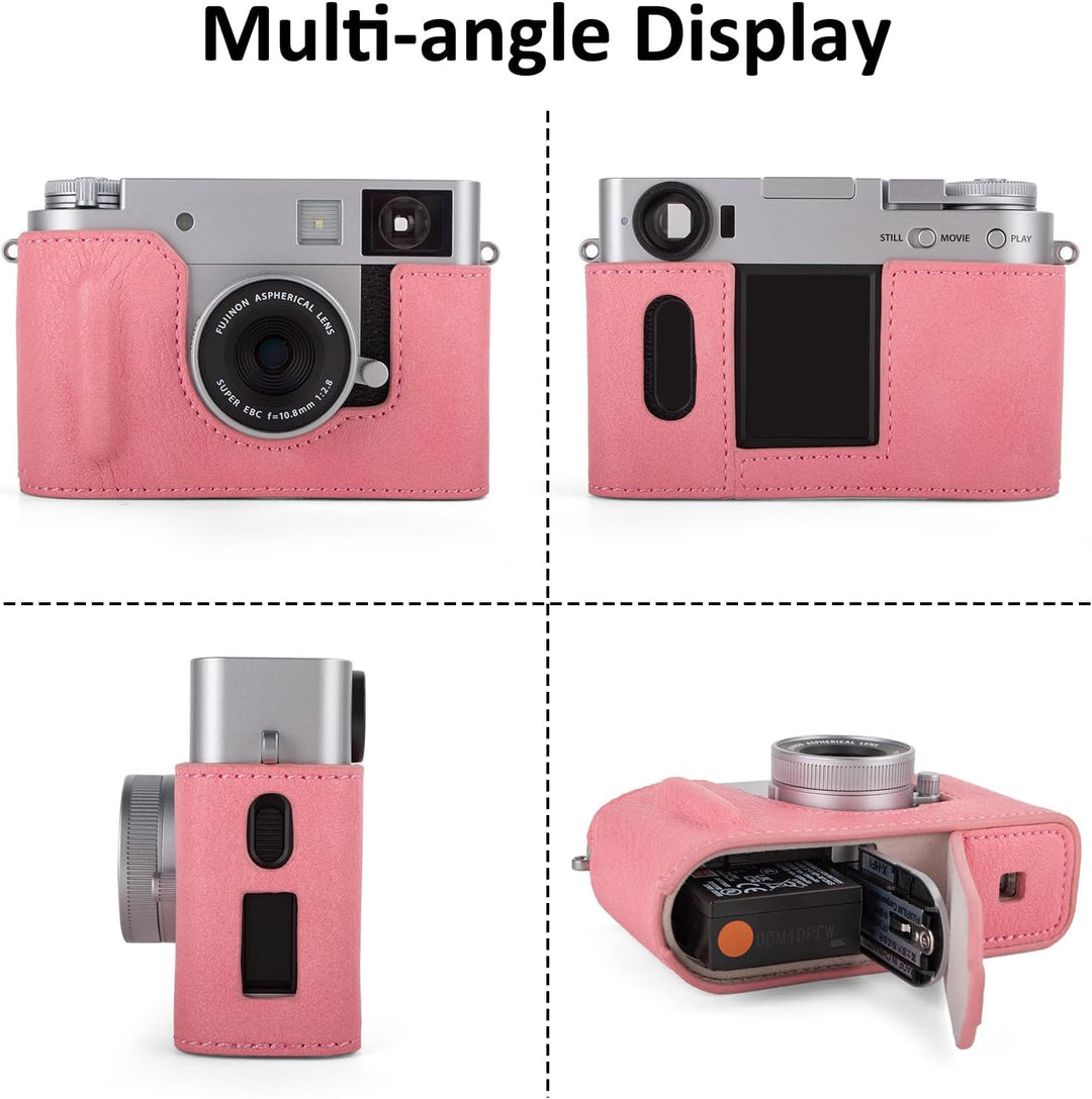 Rieibi x-Half/X-HF1 Case PU Leder Kameratasche für Fujifilm X Half Mirrorless Kamera Schutzhülle mit