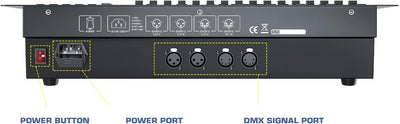 DMX Controller, 1024 DMX Console für Discolicht Bühnenbeleuchtung, DMX 512 DJ Disco Controller Ausrü