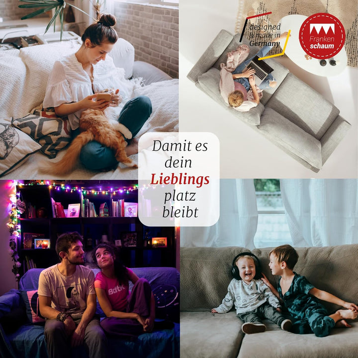 Frankenschaum Premium Matratzenverlängerung - 160×20×20cm – extra passender Schaumstoff Zuschnitt fü