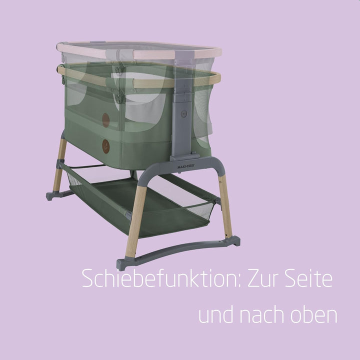 Maxi-Cosi Iora Air Beistellbett Baby, Co-Sleeper mit Allround-Netzgewebe, 0–6 Monate (9 kg), Schauke