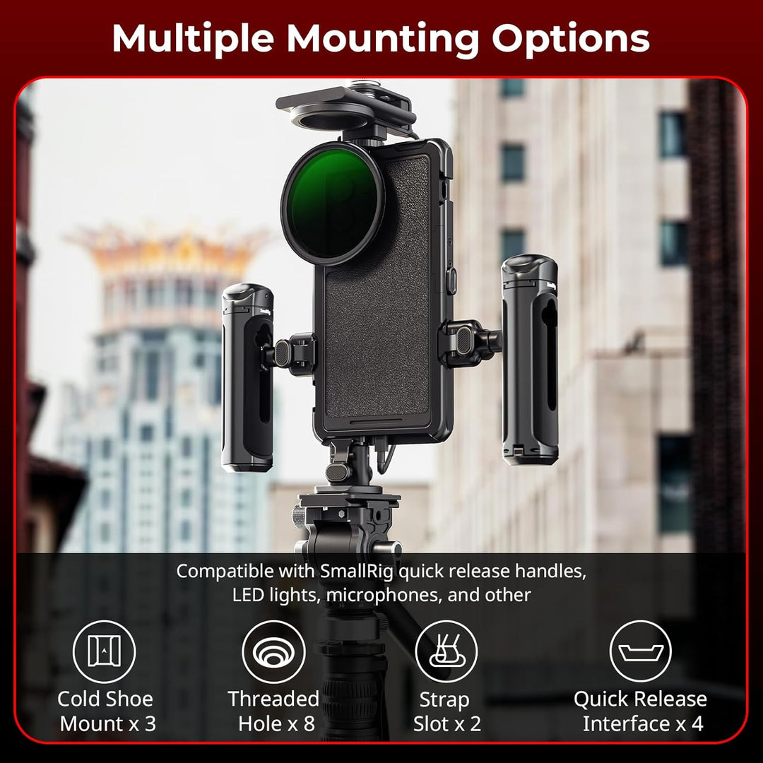 SMALLRIG S25 Ultra Cage Kit für Samsung Aluminiumkäfig mit 67-mm-Magnetfilteradapter, Schnellverschl