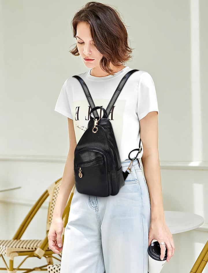 DIRRONA Damen Rucksack Beiläufig Kleine Brusttasche für Damen Multifunktionale Reise Wasserdicht Sch