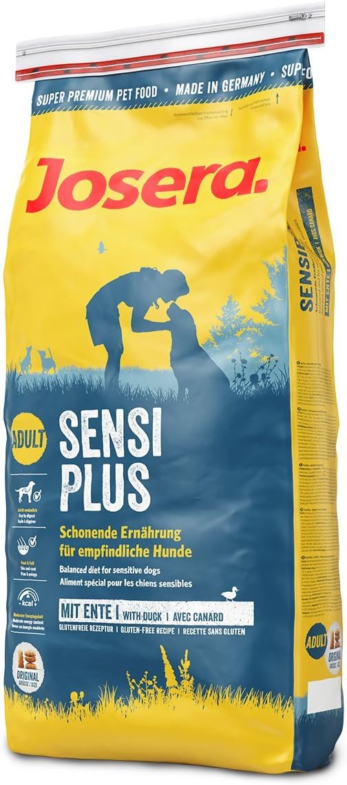 JOSERA SensiPlus (1 x 15 kg) | Hundefutter mit Ente für empfindliche Hunde | Super Premium Trockenfu