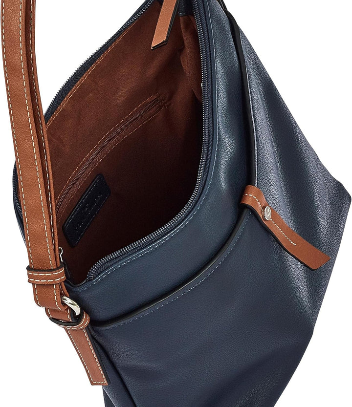 TOM TAILOR bags Novara Damen Umhängetasche Crossbody Bag 28 x 8,5 x 25 Dark Blue, 28 x 8,5 x 25 Dark