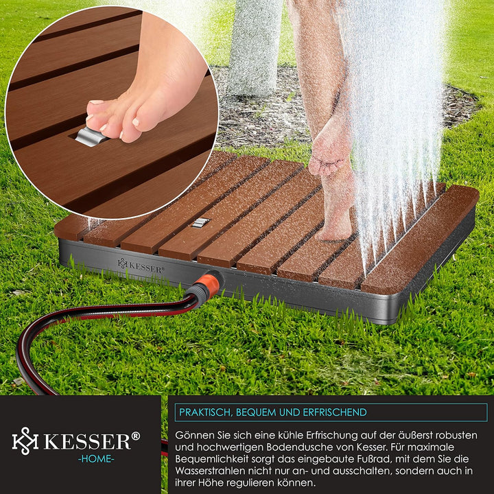 KESSER® Gartendusche Bodendusche Aussendusche Saunadusche Campingdusche Ø 70 cm Rund Fontänenhöhe bi