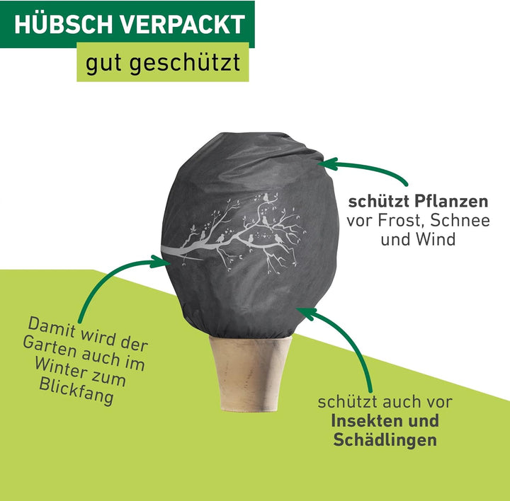 Windhager Winter-Deko-Vlieshaube Protect XL, Kälteschutz, Frostschutz, Gartenvlies, Abdeckvlies, Vog