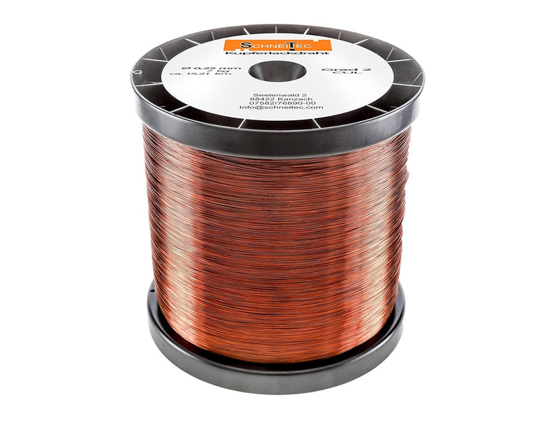 Kupferlackdraht W210 Ø 0,25 mm 7 kg CU Lackdraht Grad 2 CUL Kupferdraht Gewicht 7 Kilogramm Durchmes