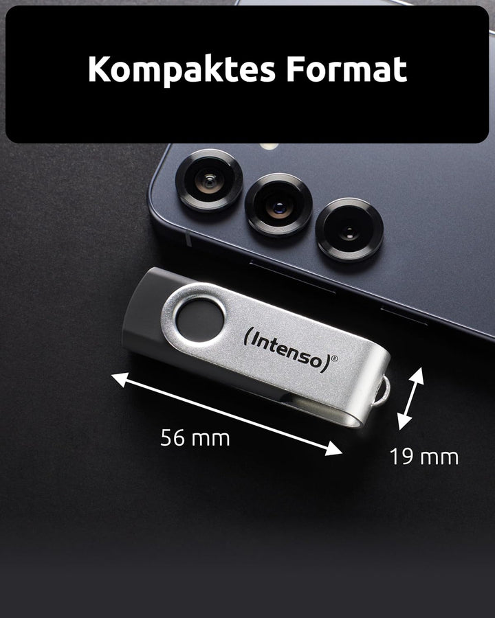 Intenso Basic Line 32 GB USB-Stick USB 2.0 silber/schwarz 1 x 32 GB Basic Line, 32GB