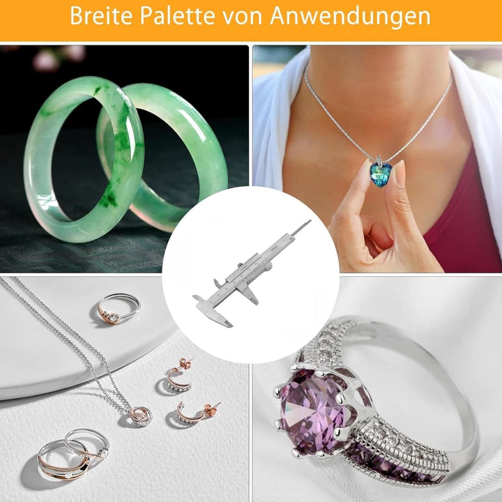 Mini Edelstahl Tragbar Schieblehre, 0-50 mm Präzisions-Messschieber Analog, Kleins Caliper Anreissme