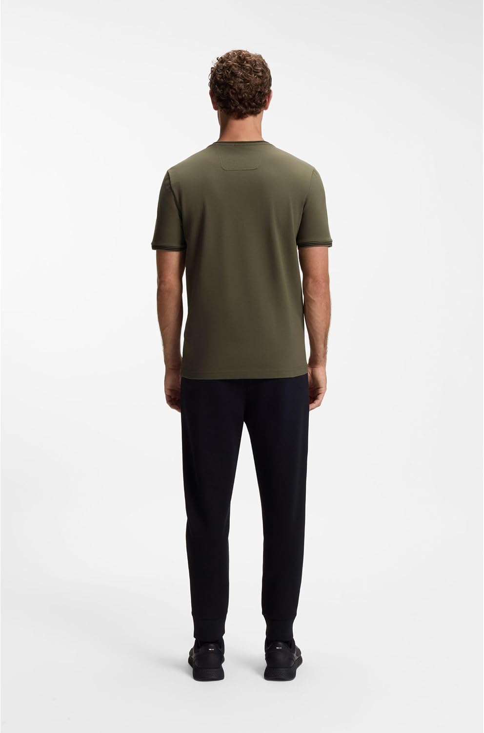 BOSS Herren Mix&Match T-Shirt R Loungewear-T-Shirt aus Stretch-Baumwolle mit Logo S Open Green 398,