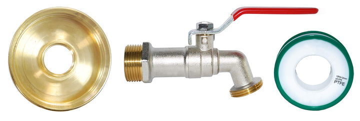 Boutté 8174838 R1000L-KIT-R15 Adapter-Set für Tank 1000 l, Durchmesser 60, inkl. Hahn, 1/4 Drehung,