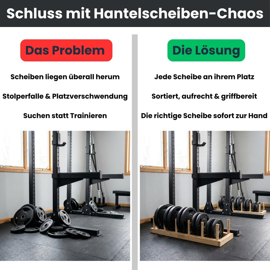 MAUMI Hantelständer Hantelscheibenständer Scheibenaufnahme Aufbewahrung Hantelscheiben Ständer für S