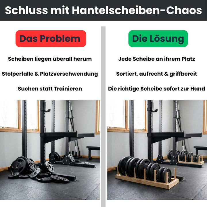 MAUMI Hantelständer Hantelscheibenständer Scheibenaufnahme Aufbewahrung Hantelscheiben Ständer für S