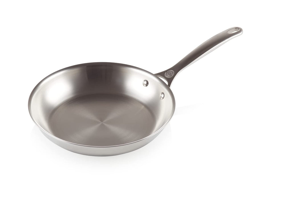 LE CREUSET Unbeschichtete flache Pfanne aus 3-ply PLUS Edelstahl, 26 cm, 96600226000100 26 cm Unbesc