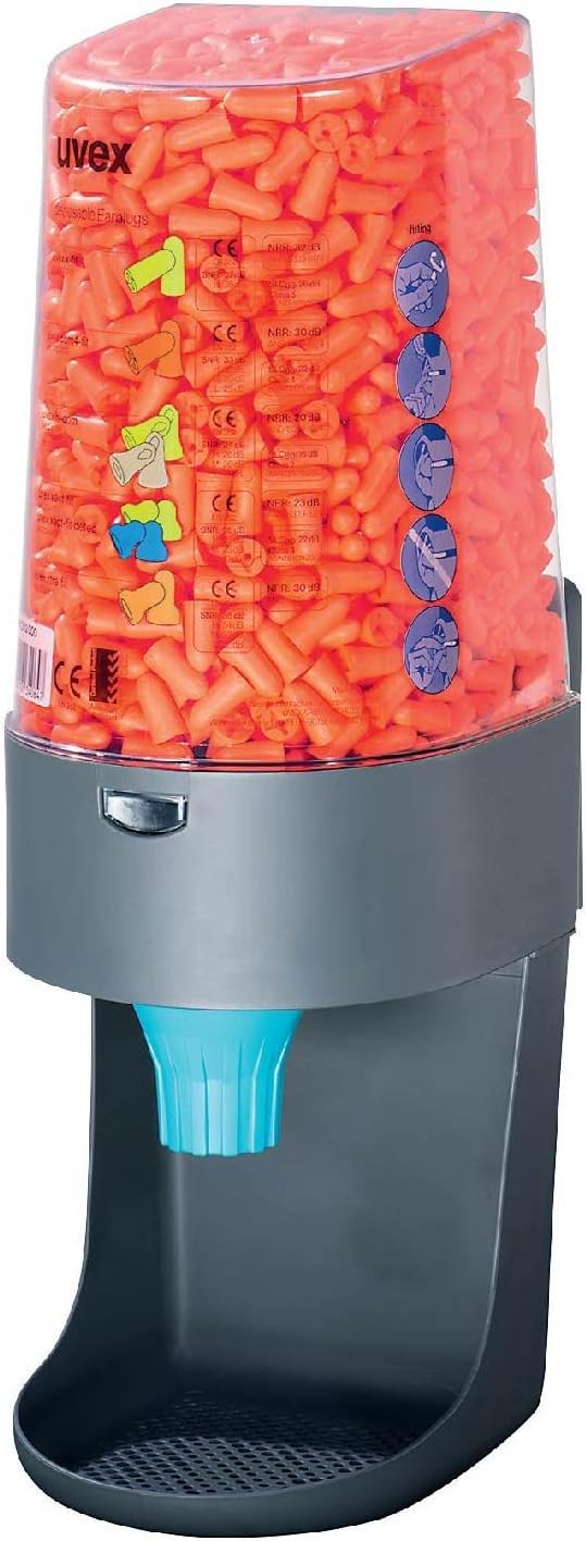 uvex Dispenser 'one2click' gefüllt mit uvex com4-fit Grau, Grau