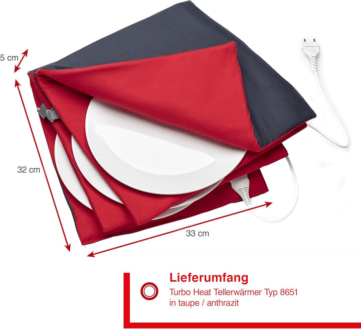 Solis Turbo Heat Tellerwärmer (Typ 8651) – Teller Warmhalter für bis zu 10 Teller, schnelle Erwärmun