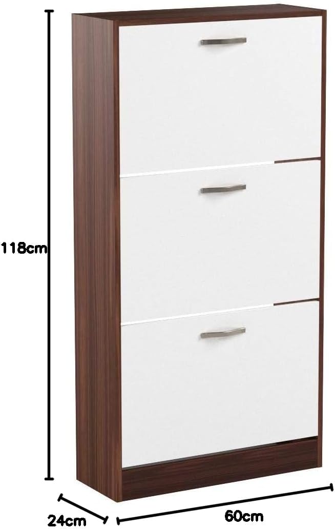 Vida Designs Schuhaufbewahrung Schuhschrank mit 3 Schubladen Schrank Pull Down Holz Möbel Einheit, W