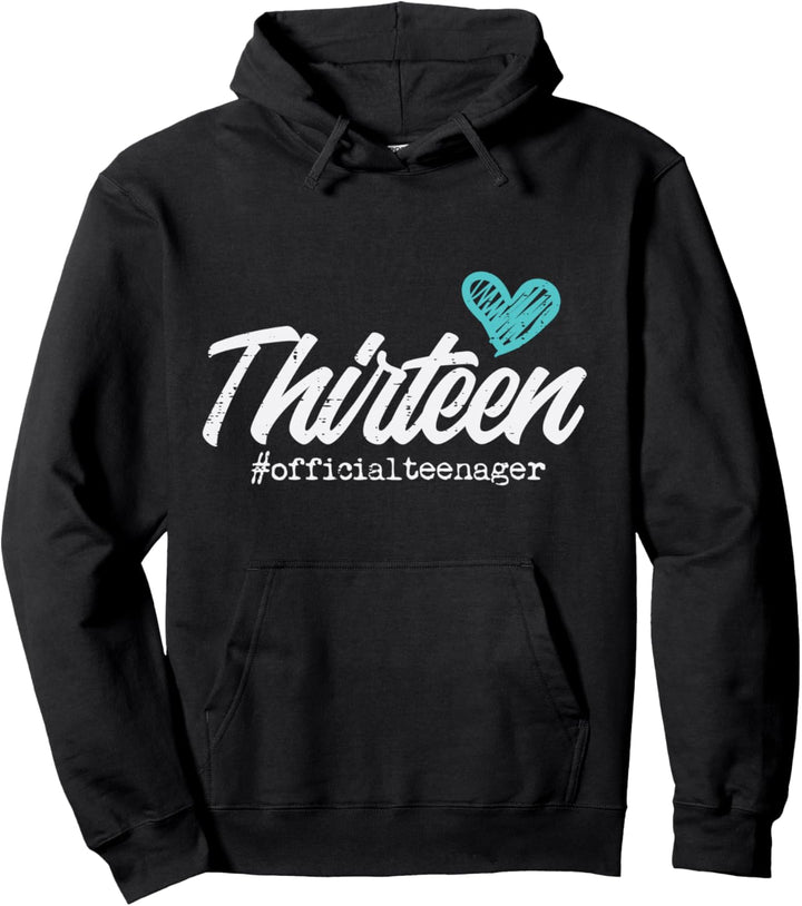 13. Geburtstag für Mädchen, offizielles Teenager-Herz Pullover Hoodie