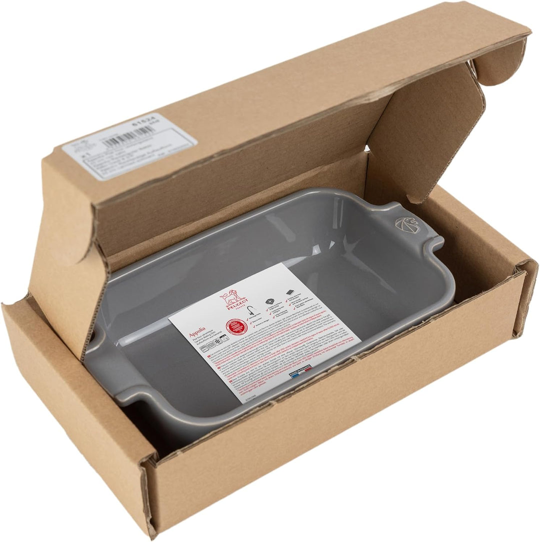 PEUGEOT - Rechteckige Auflaufform aus Keramik - 25 cm x 16,8 cm x 6,2 cm - Fassungsvermögen: 1,4 L -