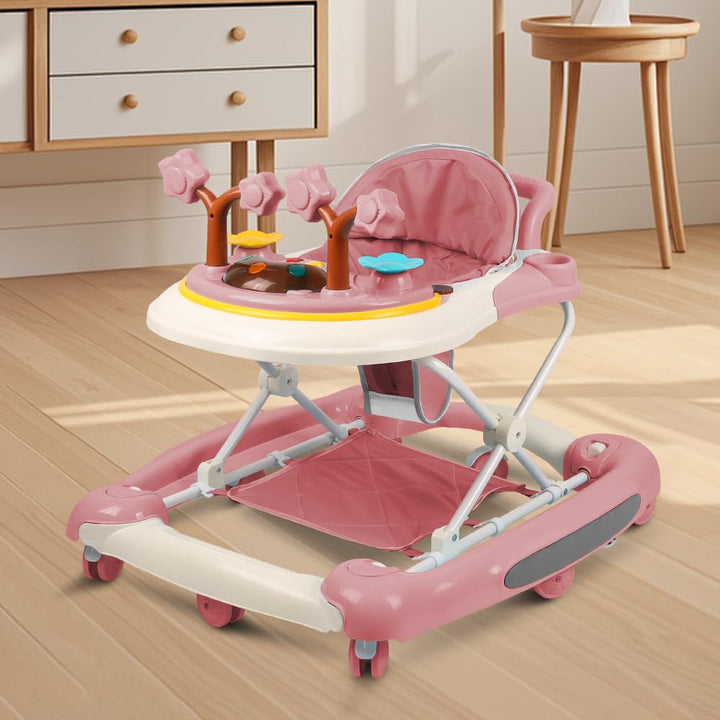 5-in-1 Lauflernhilfe für Babys, 5 Höhenverstellung und Klappbar, Gehfrei Babywalker ab 6 Monate, bis