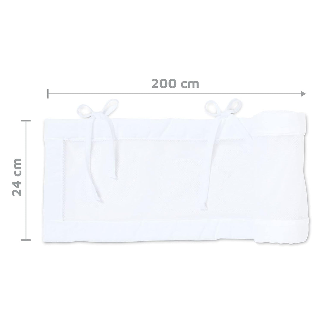 babybay Nestchen Mesh-Piqué/Bettumrandung für Beistellbett/Stossschutz für Baby Bett, passend für Mo