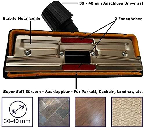 Staubsauger Ersatzteil Set Kombidüse Düse Bürste Universal Bodendüse kompatibel mit arnica Bora 4000