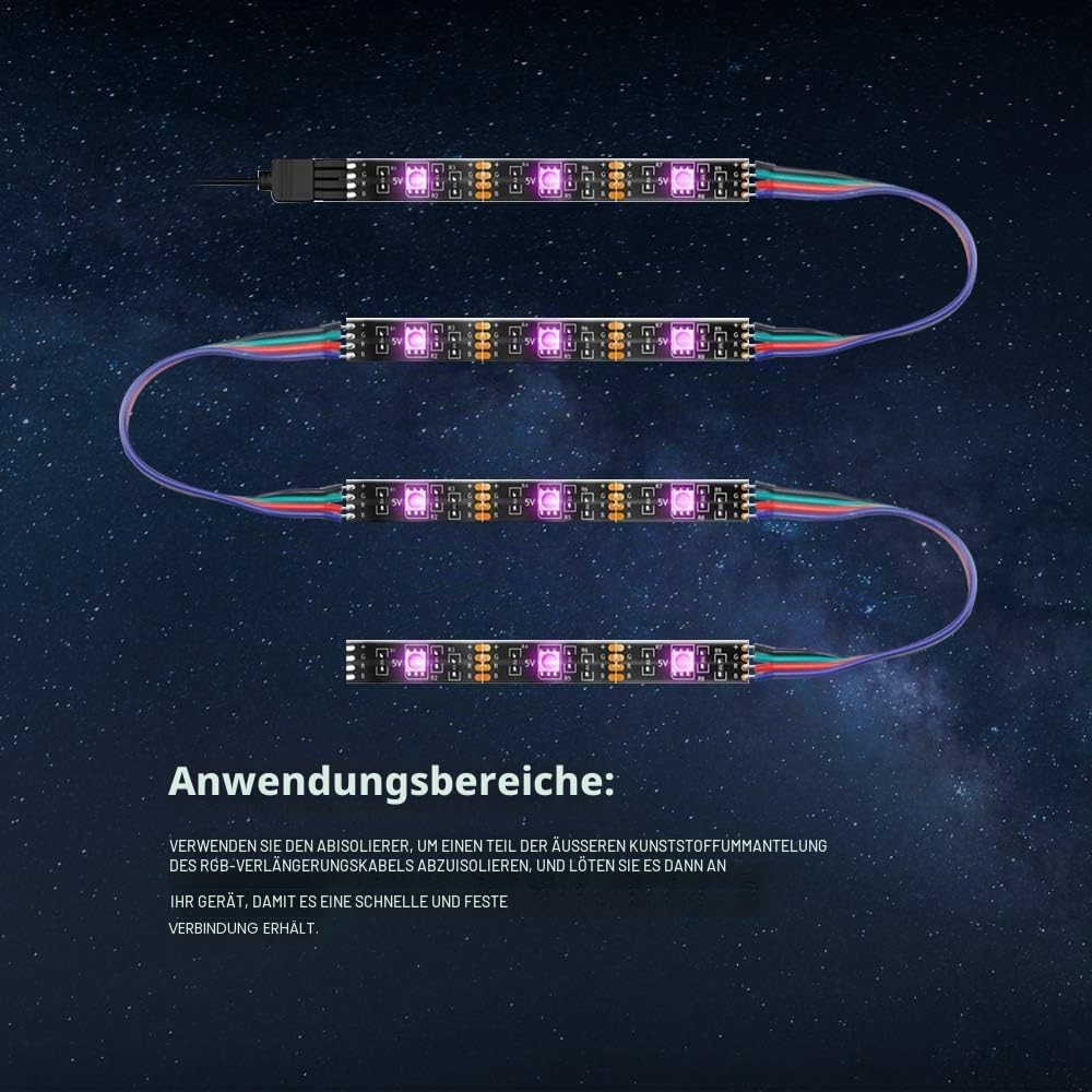 CARLITS 30M 22 AWG 4 Adriges RGB Verlängerungs Kabel Draht Leitung, 12/24V DC 4x0.3mm² 100ft LED Leu