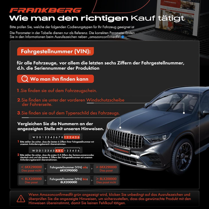 Frankberg 2x Bremssattel Bremszange Hinterachse Kompatibel mit Vectra C 1.6L-3.2L 2002-2008 Vectra C