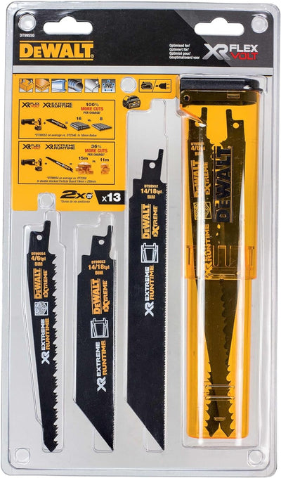 Dewalt XR Extreme Runtime Saebelsaegeblatt-Set, 13-teilig, DT99550-QZ