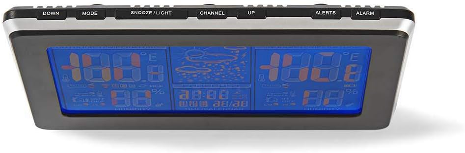 Wetterstation - Innen- und Aussenbereich - Inklusive schnurloser Wettersensor - Wettervorhesage - Ze