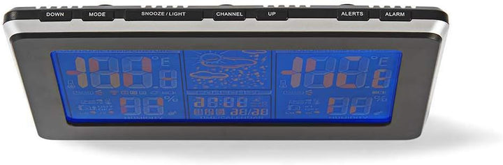 Wetterstation - Innen- und Aussenbereich - Inklusive schnurloser Wettersensor - Wettervorhesage - Ze