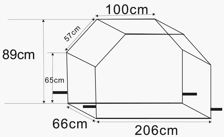 Royal Gardineer Grillhaube: Profi-Grillabdeckung XL (206 x 89 x 66 cm) (Grillabdeckung wetterfest, G