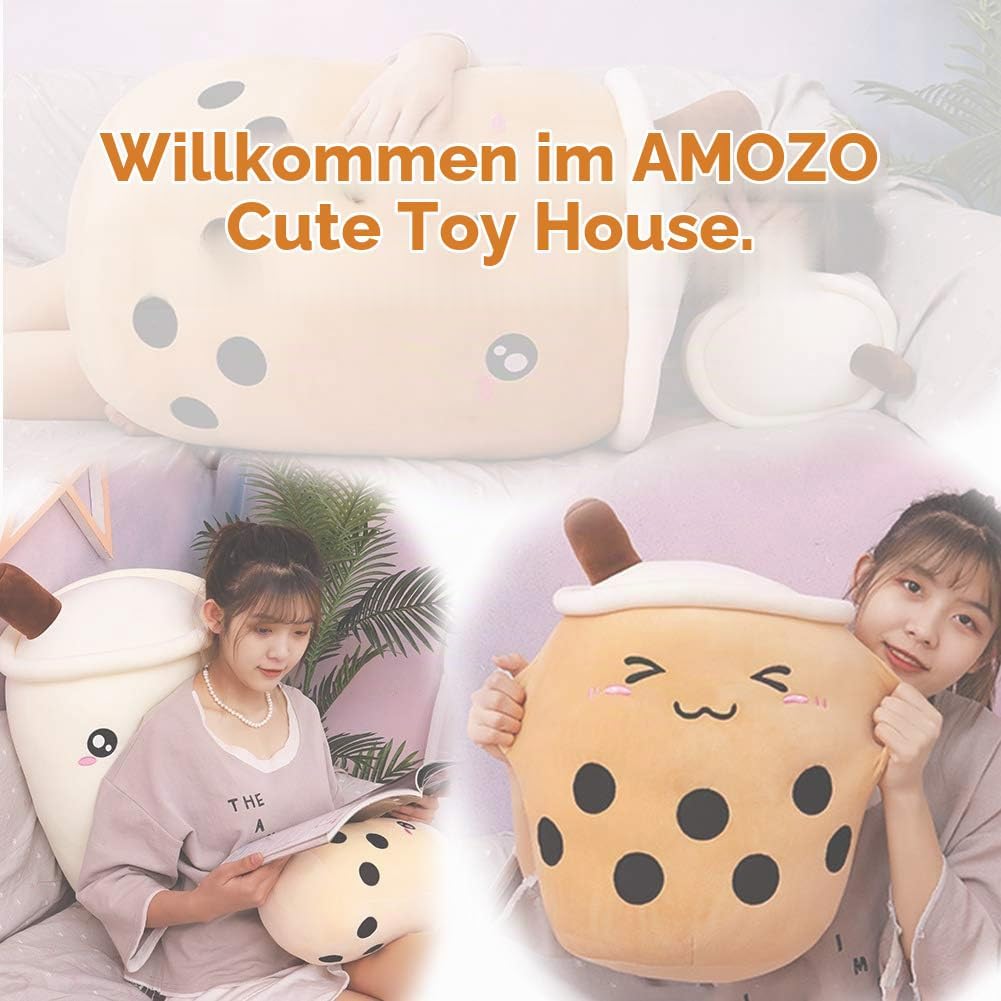 AMOZO Bubble Tea Kuscheltier Plüschtier Boba Tee Süsse Kissen Plushie XXL Soft Plüsch Kissen Puppe K