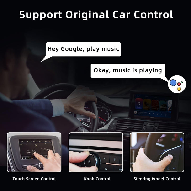 Mcbazel Android Auto Wireless Adapter, Datenübertragung 5 GHz, Auto Connect mit Typ-C-Adapter, Konve