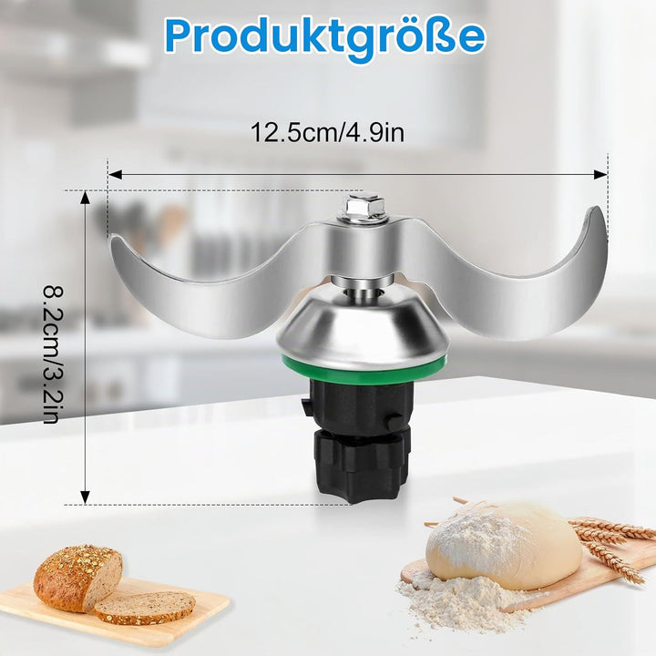 Teigmesser für Thermomix TM5 TM6, Edelstahl Teigmischmesser Messer, Mixmesser Ersatz Zubehör für Vor