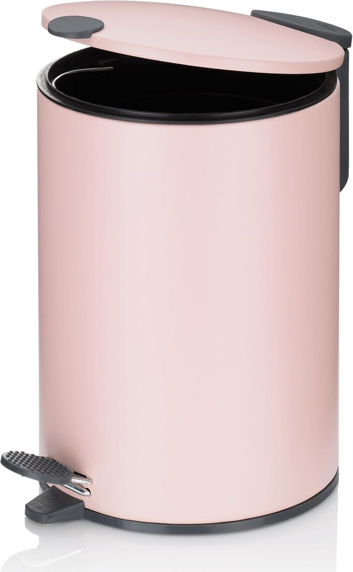 kela Kosmetikeimer 3l rosa matt, Silent-Close-Deckel, Tretmülleimer Badezimmer MATS, Badmülleimer mi