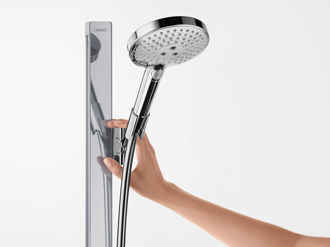 hansgrohe Duschsystem (Duschkopf, Schlauch, Duschstange, Raindance Select S 120 Regendusche 0,90m mi