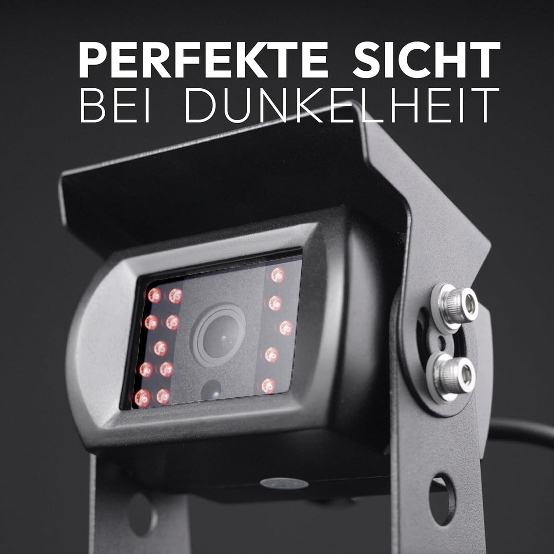VSG24 7“ Evolution HD Funk Rückfahrsystem für Wohnmobil &amp; LKW, KFZ Set kabellos inkl. Rückfahrkamera