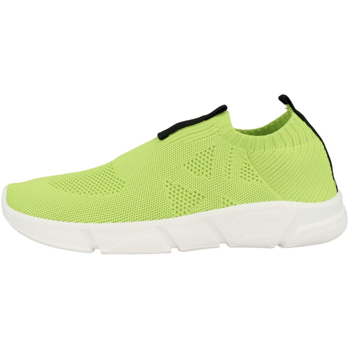 Geox Jungen J Aril Boy A Sneakers 34 EU Lime Black, 34 EU Lime Black