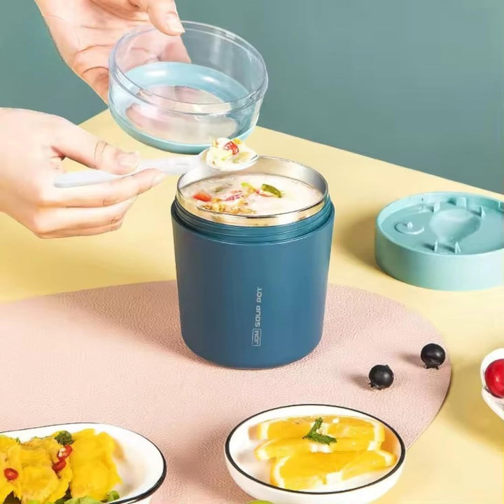 ROY Müslibecher To-Go | Doppelwandiger Joghurtbecher- und Frühstücksbecher für Kinder | Auslaufsiche