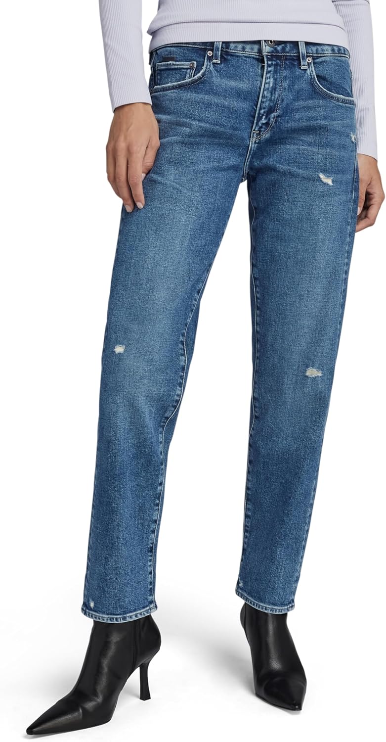 G-STAR RAW Damen Kate Boyfriend Jeans 29W / 30L Blau (Antique Faded Orinoco Blue Destroyed D15264-c0