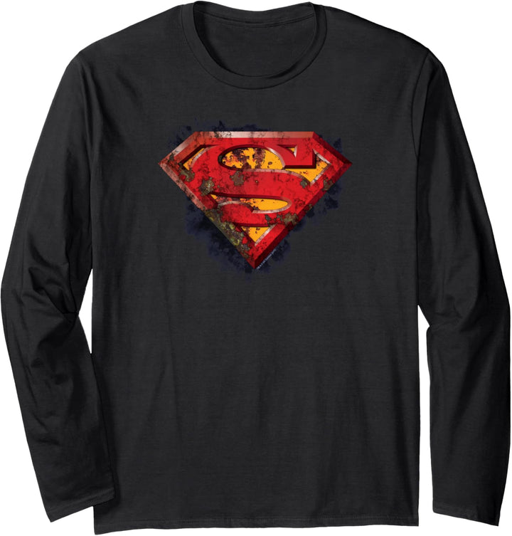 Superman Rusted Shield Langarmshirt