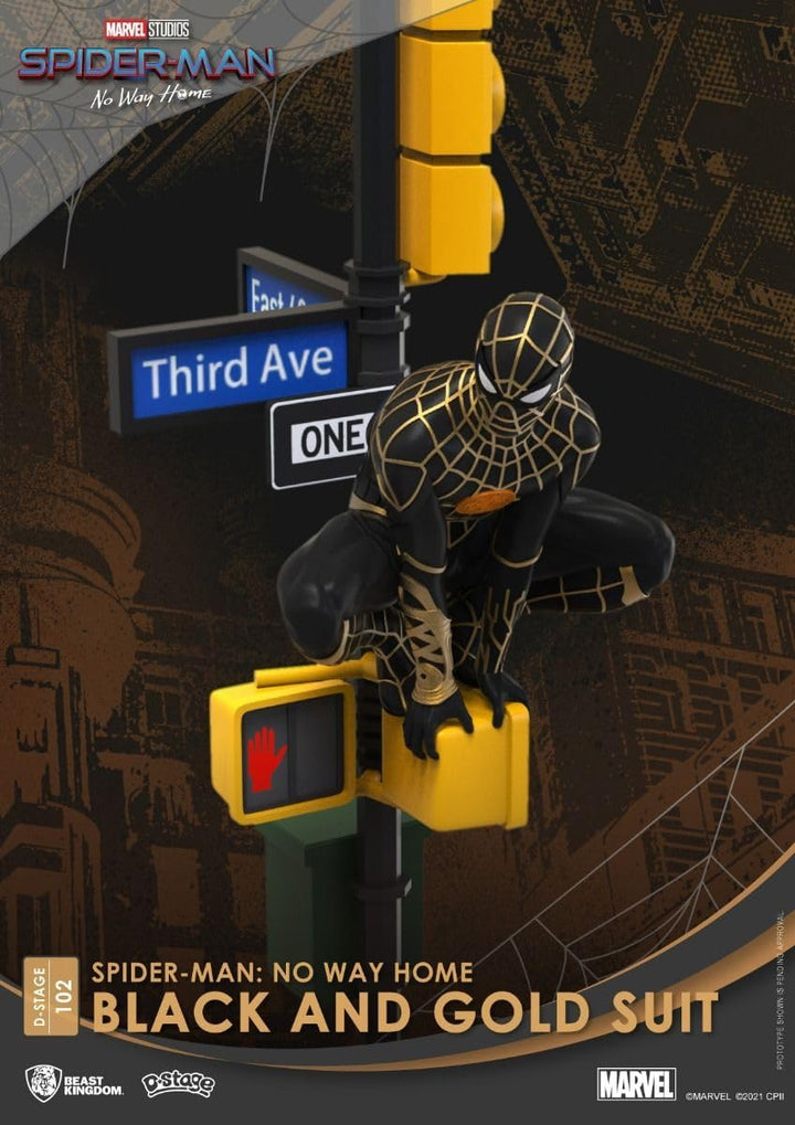 Beast Kingdom - Spider-Man No Way Home DS-102 Schwarz & Gold Suit 6 Statue