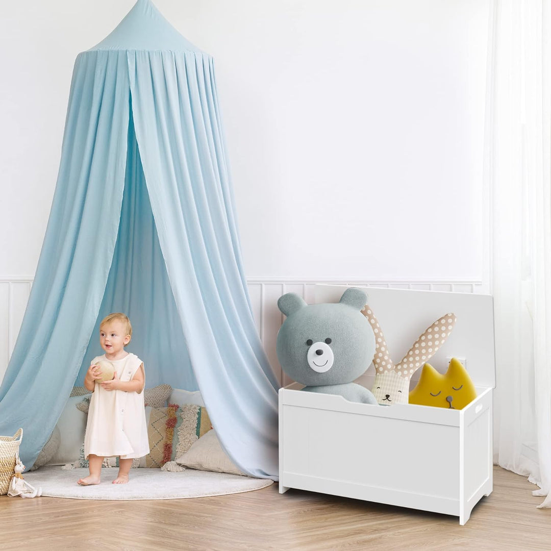 Rebecca Mobili Kinderspielzeugtruhe, mit Deckel, Aufbewahrungstruhe aus Holz, Mdf weiss, für Schuhe,